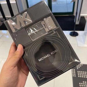 MK Men BELT Reversible Gift Set BLACK BROWN